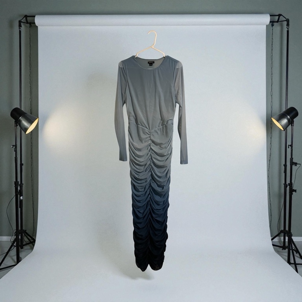 Karen Millen Gradient Gray to Black Maxi Dress